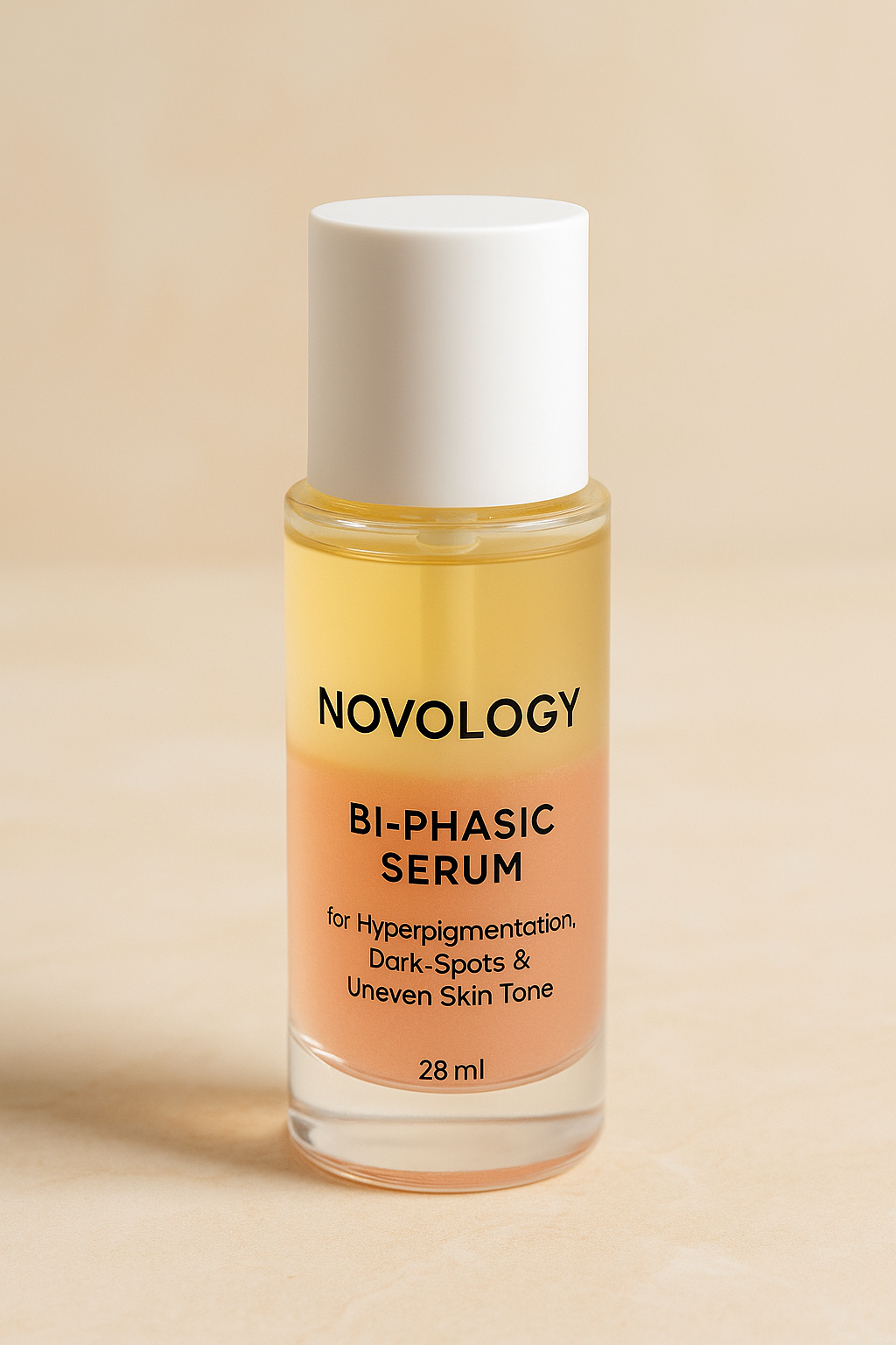 Novology Bi-Phasic Serum for Hyperpigmentation, Dark Spots, Acne Marks and Uneven Skin Tone| Dry-Combination Skin | 28ml